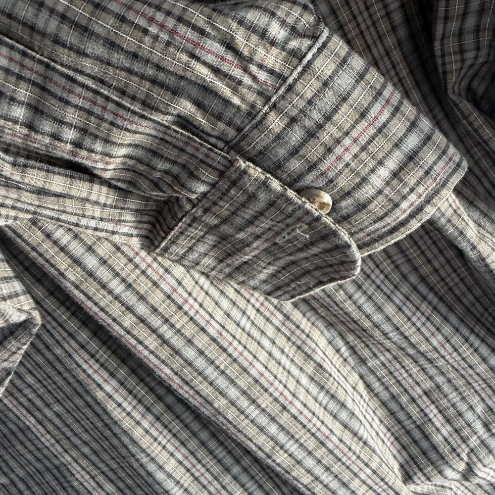 Van Heusen Men's Olive and Brown Plaid Button-Down Shirt - Picture 5 of 5